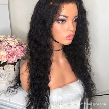 Wholesale Raw Brazilian Virgin Water Wave Human Hair Hd Lace Front Wig Cheap Full Transparent Lace Frontal Wig For Black Women